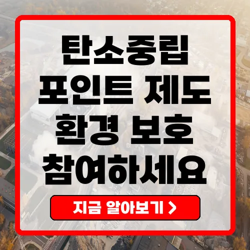 탄소중립포인트 제도 개인과 기업을 위한 환경 보상 시스템