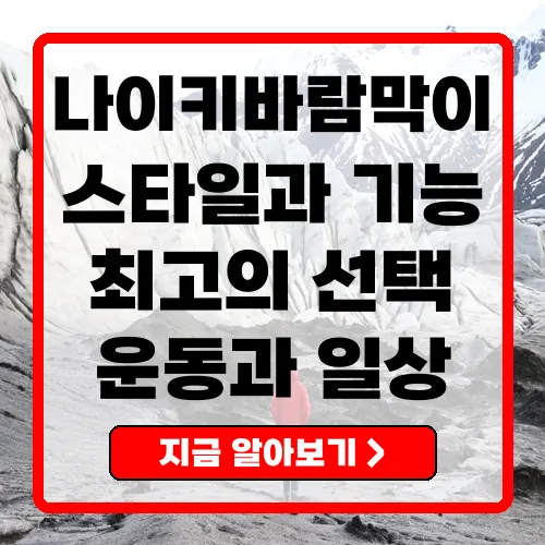 나이키 윈드러너 바람막이 스포츠와 일상 모두를 아우르는 다재다능한 선택