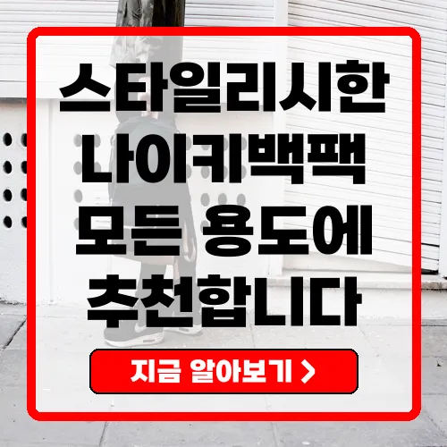 모든 용도에 맞는 나이키 백팩 총 정리