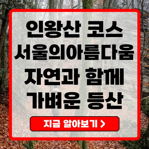 서울의 보물, 인왕산 등산코스 완벽 가이드