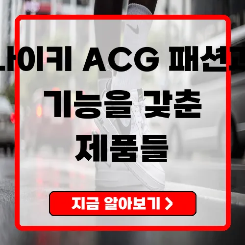 나이키 ACG 제품 완벽 분석 스타일과 기능의 조화