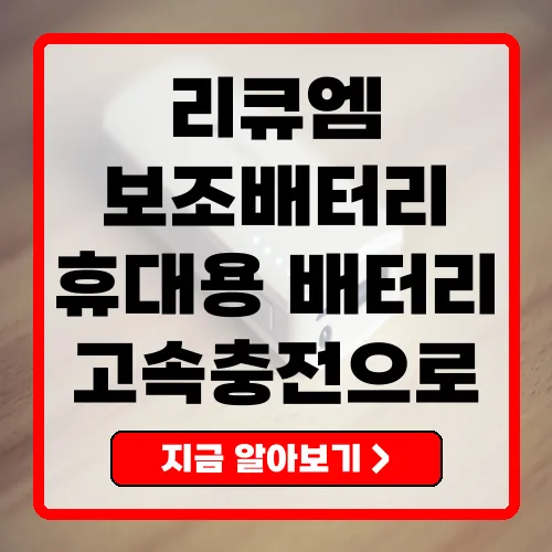 리큐엠 보조배터리 10000 QP1000C 사용 후기 및 추천