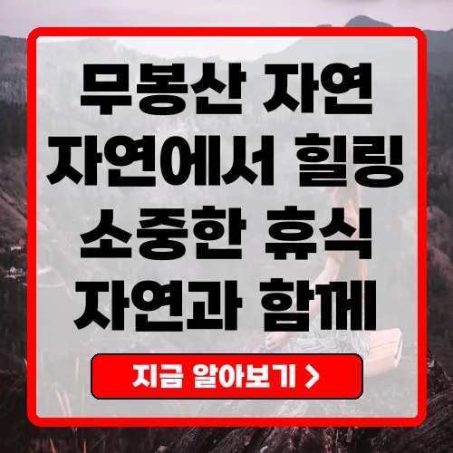 무봉산 자연휴양림 도심 속 자연의 힐링 공간