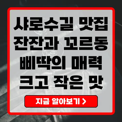 샤로수길 맛집 추천 잔잔, 꼬르동, 삐딱