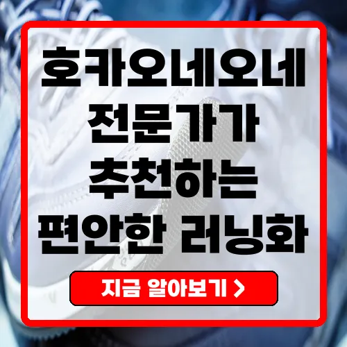 호카오네오네 최고의 편안함을 제공하는 러닝화