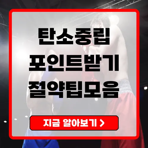 탄소중립 포인트 완전정리 신청법·혜택·절약 팁 한눈에