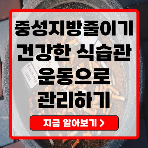 중성지방 낮추는 법 쉽고 효과적인 방법 소개