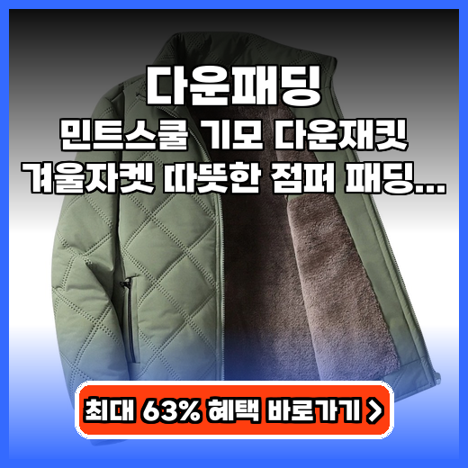 다운패딩 민트스쿨 기모 다운재킷 추천