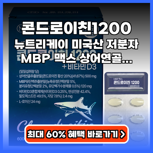콘드로이친1200 관절 뼈 건강 챙기는 고함량 영양제 추천