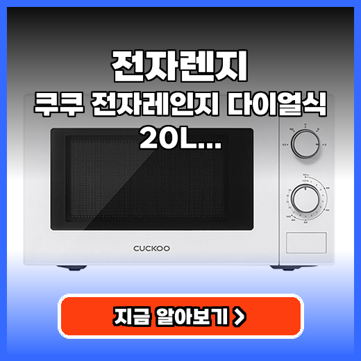 전자렌지 간편 조작 찾는다면 다이얼식 20L 실속 제품 추천