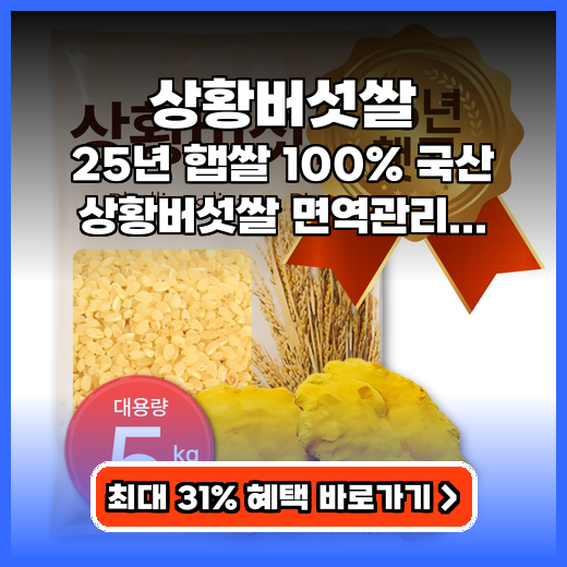상황버섯쌀 면역력 높이는 국산 햅쌀 건강밥 고르는 팁