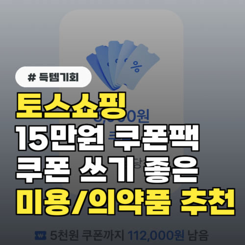 토스쇼핑 미용/의약품 추천