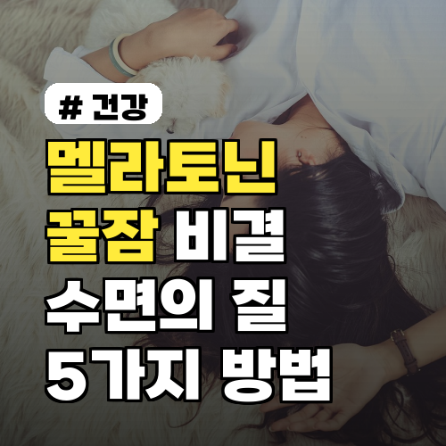 수면의 질 높이는 멜라토닌, 현명한 활용 비결 5가지