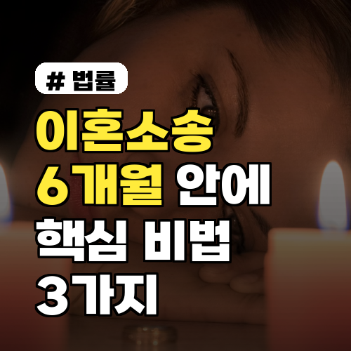 이혼소송 기간, 6개월 안에 끝내는 핵심 비법 3가지