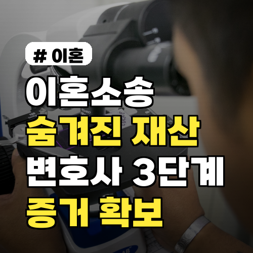 이혼소송 숨겨진 재산, 변호사 3단계 증거 확보 전략은?