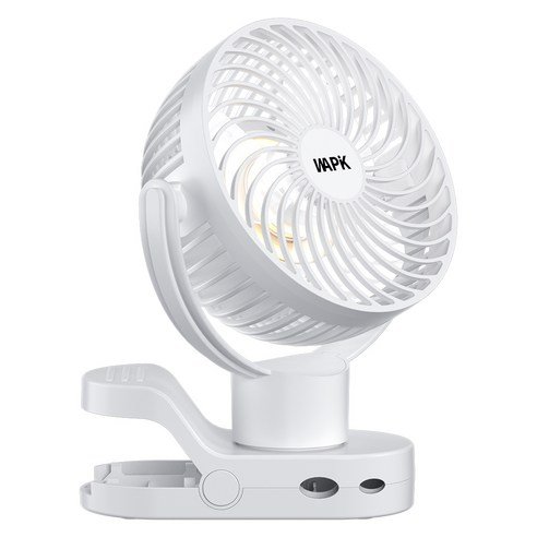 와피크 무선 미니 캠핑 탁상용 클립형 리모컨 360도 자동 회전 선풍기 F8pro 5000mAh - 탁상용 상품 이미지