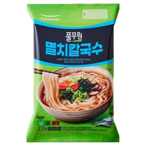 풀무원 멸치칼국수 2인분, 319.6g, 1개 - 칼국수 상품 이미지