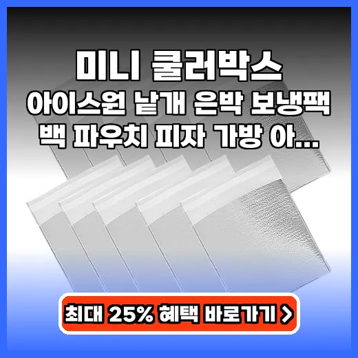 미니 쿨러박스 간편하게 신선함 지키는 보냉백 추천
