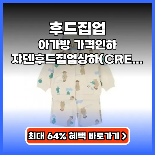 후드집업 우리 아이 위한 착한 가격 상하 세트 코디 추천!