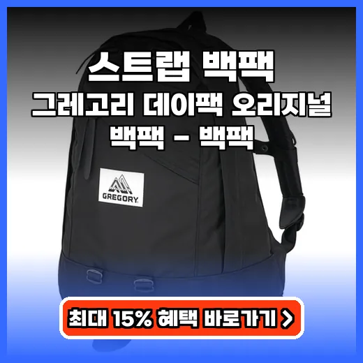 스트랩 백팩 데일리룩 완성! 그레고리 오리지널 아이템 추천