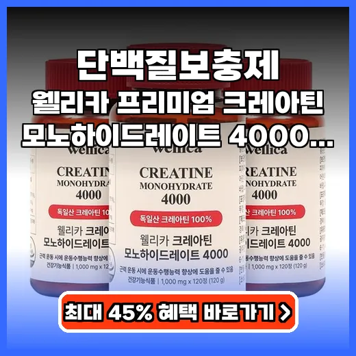 단백질보충제 운동 효과 높이는 알약형 크레아틴 영양제 추천
