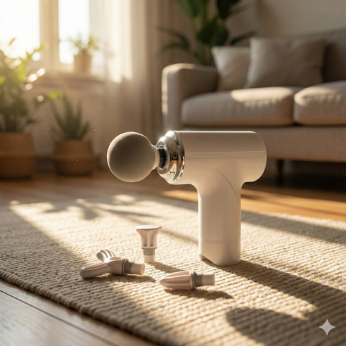 에코마음 무선 미니 전동 마사지건 + 헤드 4종 세트 - 스트레칭 상품 이미지