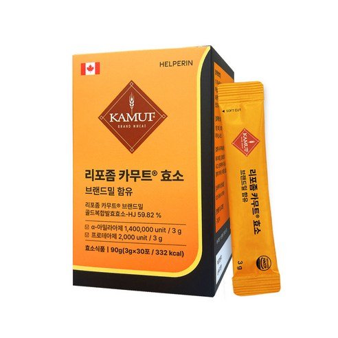 (170만 역가수치) 리포좀 카무트효소 분말 역가수치 170만 KAMUT 헬퍼린 효소, 90g, 3세트 - 효소 상품 이미지
