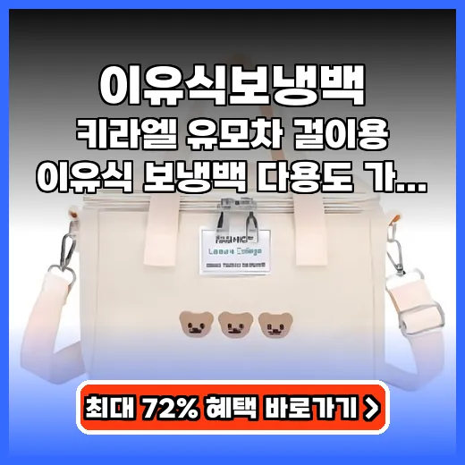 이유식보냉백 유모차 외출 필수! 보온보냉 완벽 다용도 가방 추천