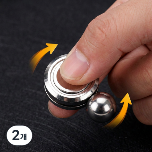 Fandio 피젯 스피너 토이 스트레스해소 장난감, 실버, 2개 - 피젯스피너 상품 이미지