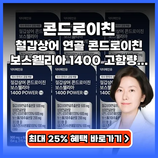 콘드로이친 관절 통증 완화 돕는 철갑상어 연골 제품 추천