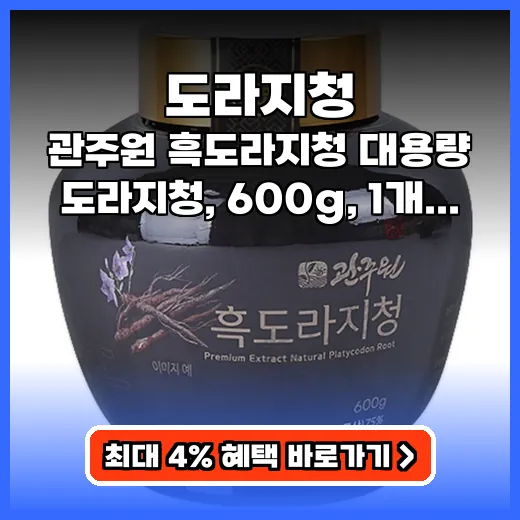 도라지청 목 건강 챙기는 흑도라지 대용량 제품 추천